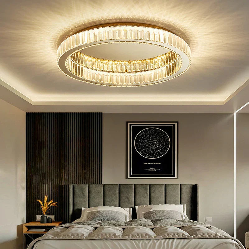 Crystal LED Ceiling Chandelier for Home Living Room Bedroom Lighting