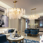 Modern Frosted Glass Ceiling Chandelier Pendant Lamp for Living Room Home Decor