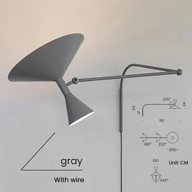 Modern Rotatable LED Wall Lamp for Living Room Bedroom Study Reading