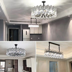 Luxury Crystal Chandeliers by Afralia™: Modern LED Pendant Lights for Living Room & Kitchen Island