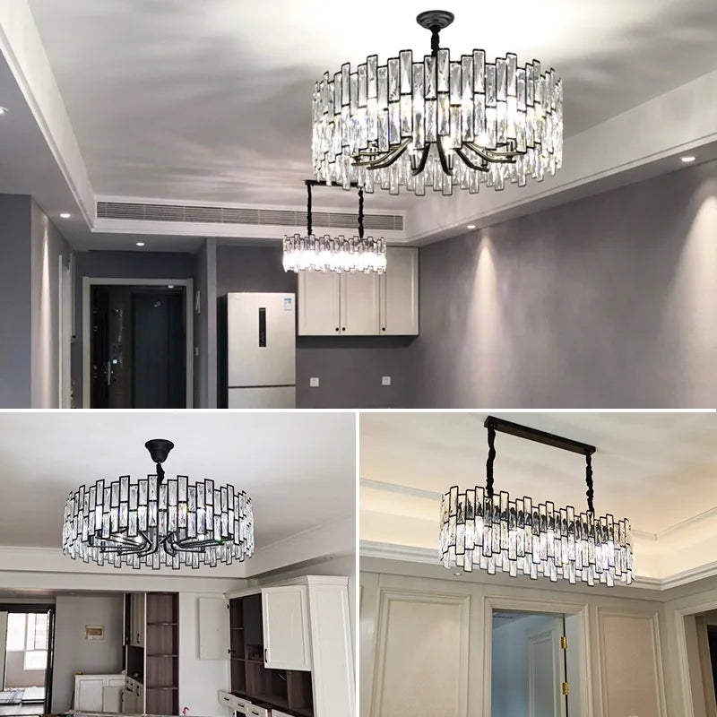Luxury Crystal Chandeliers by Afralia™: Modern LED Pendant Lights for Living Room & Kitchen Island