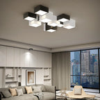 Nordic Black White LED Ceiling Lamp for Stylish Living Room, Bedroom, Office Lighting