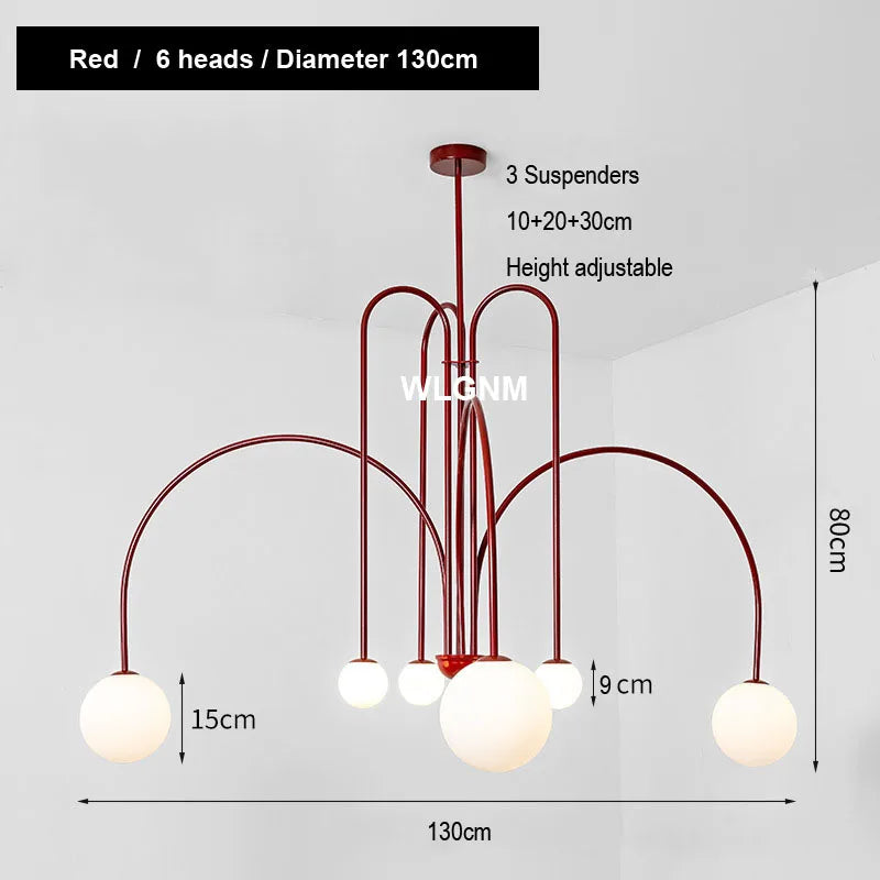 Glass Ball Chandelier: Modern Living Room Dining Kitchen Light Fixtures