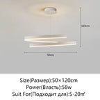 Spiral Aluminum LED Chandelier for Kitchen Dining Bedroom Suspension Luminaire