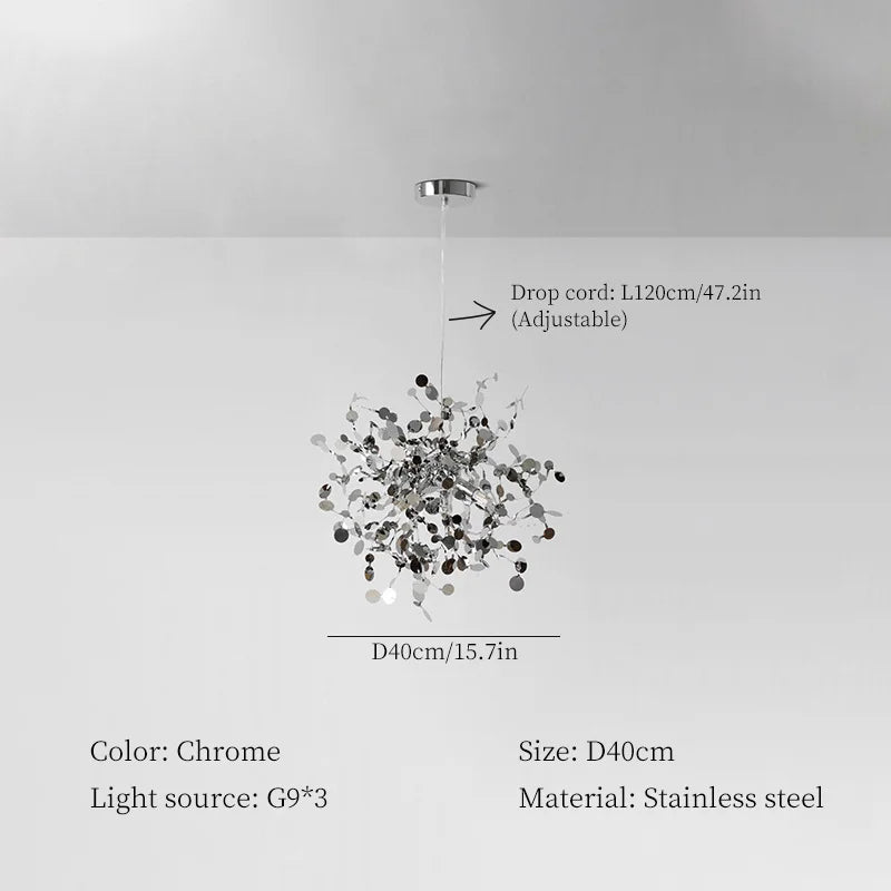 Stainless Steel Hanging Lamps for Ceiling Bar Pendant Lights Restaurant Luxury Chandelier