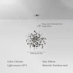 Stainless Steel Hanging Lamps for Ceiling Bar Pendant Lights Restaurant Luxury Chandelier