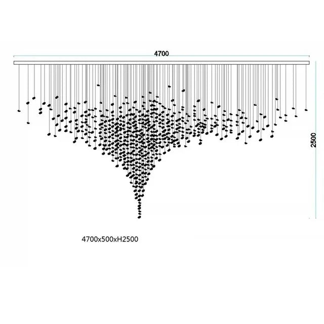 Luxury Stone Crystal Chandelier - Modern LED Hanging Light Fixture for Home Staircase Hallway Lobby