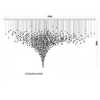 Luxury Stone Crystal Chandelier - Modern LED Hanging Light Fixture for Home Staircase Hallway Lobby