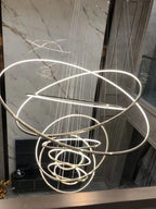 Stainless Steel Ring Pendant Light Modern Minimalist Chandelier