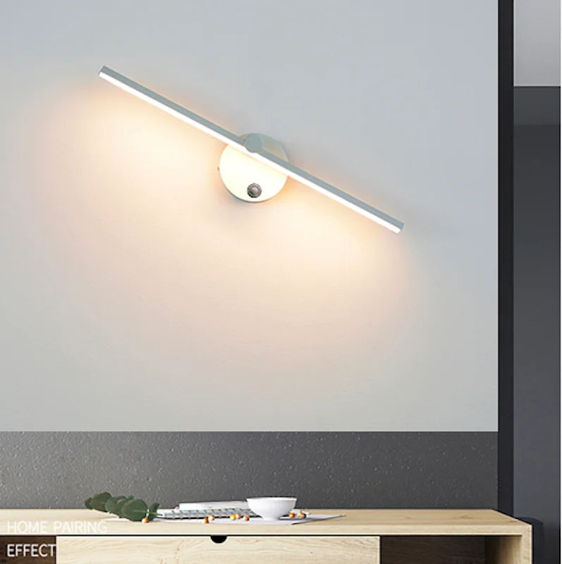 Linear LED Vanity Wall Light with Switch, 300° Rotation, 41CM - Nordic Minimalist Style