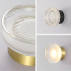 Elegant Glass LED Wall Sconce for Luxury Lighting in Bedroom and Aisle