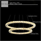 Modern Crystal Ceiling Chandelier Pendant Light for Home Decor Bedroom Living Room