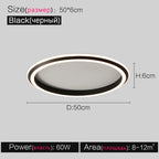 Modern Round Ceiling LED Lamp for Bedroom, Minimalist Design for All Rooms
