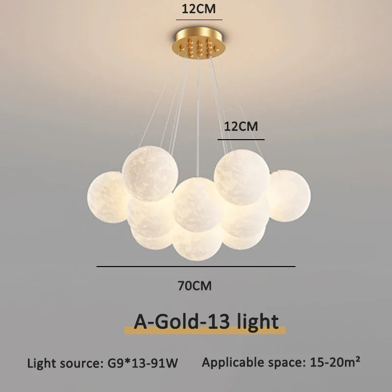 Bubble Ball LED Pendant Lights: Modern Chandelier for Living Dining Bedroom Office Decor