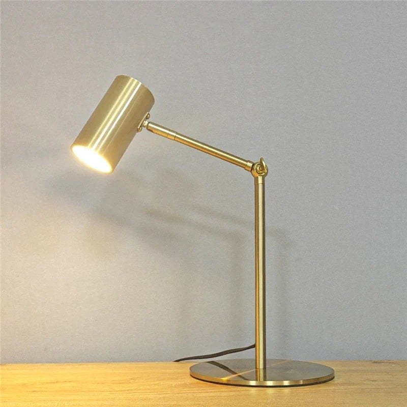 Golden Table Lamp: Modern Eye Protection Study Reading Desk Light