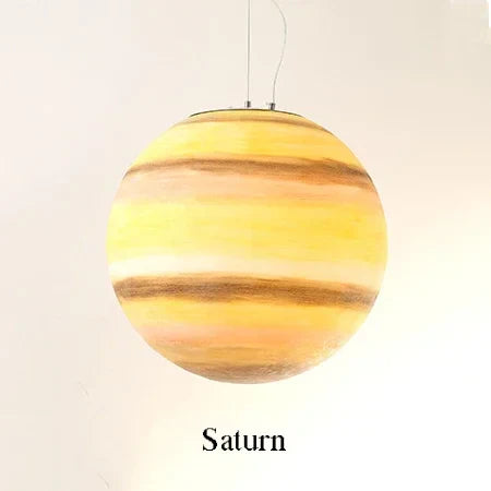 Moon Resin Ball Planet Pendant Light | Children Room Hanging Lamp