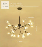 2024 Nordic Firefly LED Chandelier - Ideal for Living Room, Bedroom, Dining Room