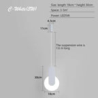 Nordic Black Pendant Lamp for Bedroom Decoration