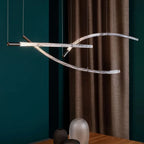 Crystal Chandelier Pendant Light for Stairs Living Room Kitchen Island Dining Bar