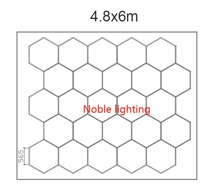 Honeycomb LED Car Detailing Ceiling Light - Customized Hexagon Design for Showroom