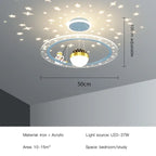 LED Chandelier for Boy's Room with Remote Control and Modern Design