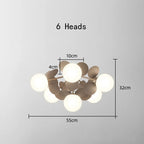 Petals Ceiling Chandelier Light Fixture for Nordic Living Room & Bedroom