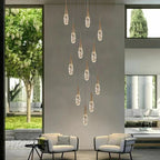 Crystal Penthouse Chandelier: Luxury Staircase Pendant Light for Modern Living Room & Loft