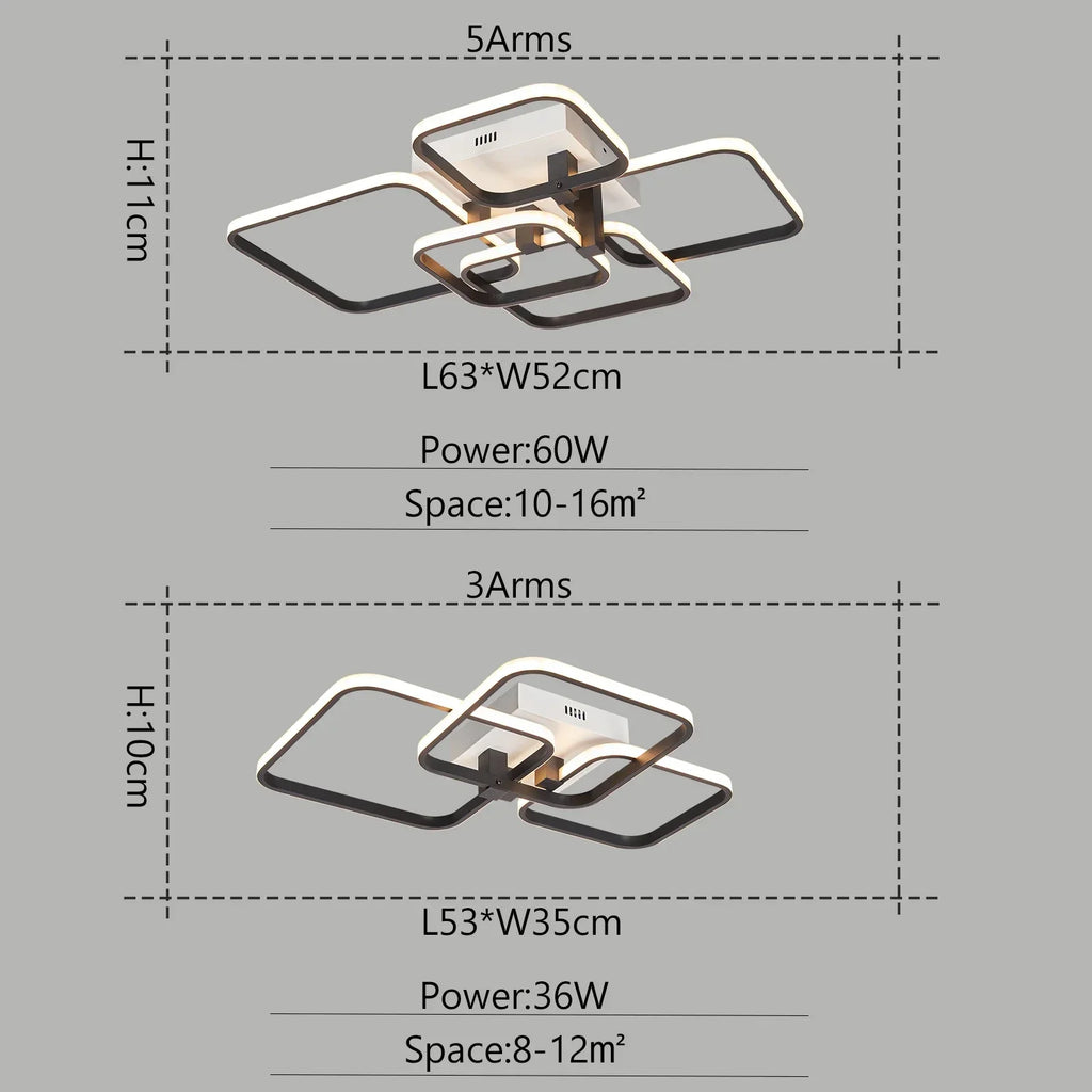 Minimalist LED Ceiling Light for Living Room Bedroom Study - Modern Nordic Design