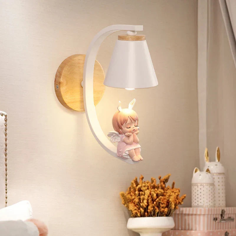 Angel Girl Bedroom Wall Sconces LED Light Fixtures