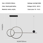 Metal Line Pendant Light Fixture for Modern Minimalist Dining Room and Kitchen