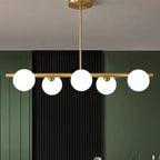 Gold Glass Ball LED Pendant Light for Kitchen Dining Room Lighting