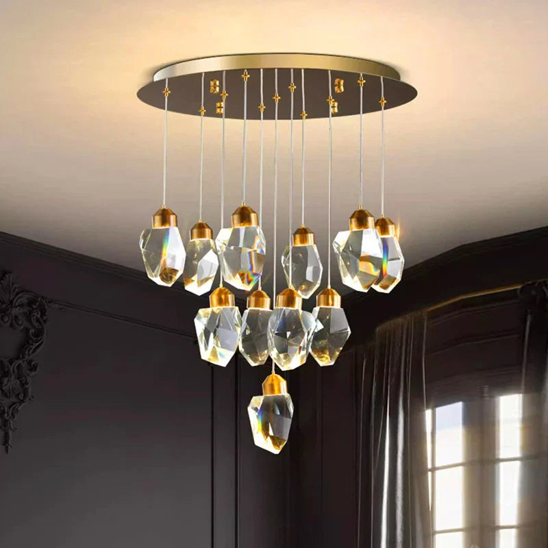 Crystal Chandelier: Luxury Pendant Light for Living and Dining Room