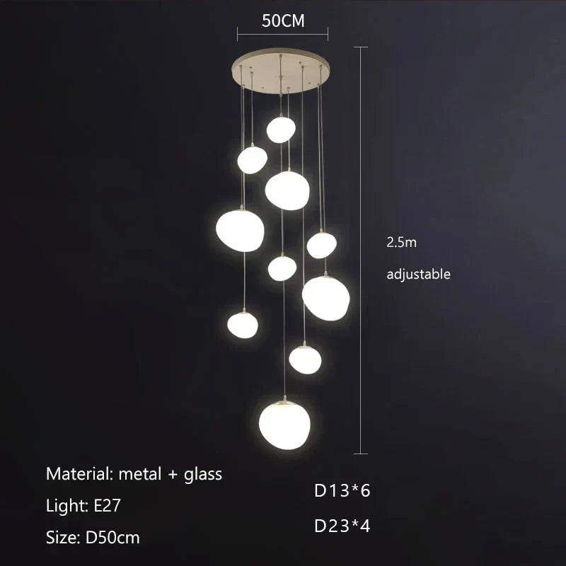 Gregg Glass Pendant Light: Stylish LED Hanging Lamp for Dining Kitchen LOFT.