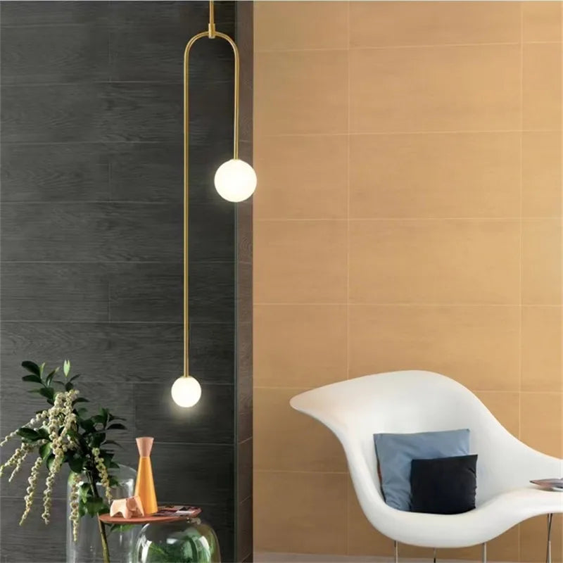 Black & Gold Minimalist Iron Chandelier - Modern Nordic Design Lighting