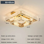 Crystal Ceiling Chandelier Dimmable LED Lights for Luxury Foyers and Bedrooms