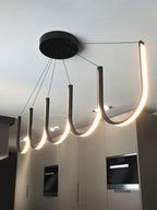 Modern U Shape LED Chandelier for Dining Living Kitchen Island Lighting