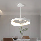 Nordic Style Bedroom LED Ceiling Fan Light White Modern Luminarias Pendant Fixtures