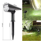 Solar Powered 7LED Spotlight: Adjustable, Waterproof Outdoor Landscape Wall Light.