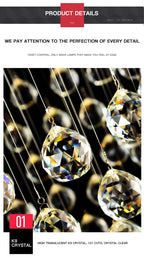 Crystal Spiral LED Chandelier for Foyer Dining Room Stair Light