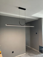 Modern LED Chandelier for Dining, Tea Room, Office, Bar - Long Strip Design