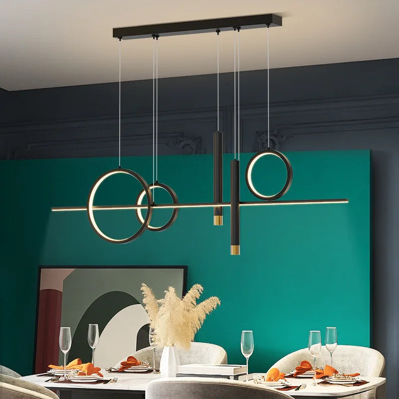 Modern LED Chandelier Dimmable for Dining Room Kitchen Bar Pendant Lighting