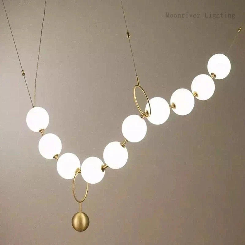 Necklace Pendant Light | Luxury Glass Ball Chandelier for Home