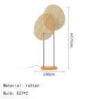 Petal Rattan Wicker Chandelier for Tea House Dining Room