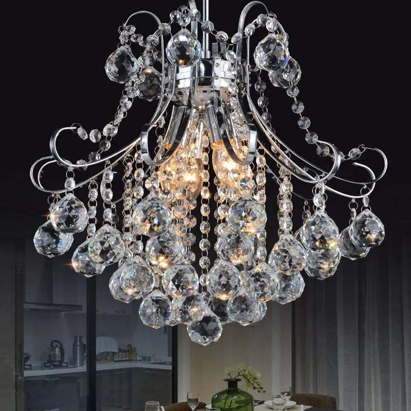 Modern Crystal Chandelier | Colourful Indoor Living Room Light Fixture