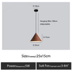 Nordic Wooden Pendant Lamp Multi Head Hanging Light for Dining Table and Living Room