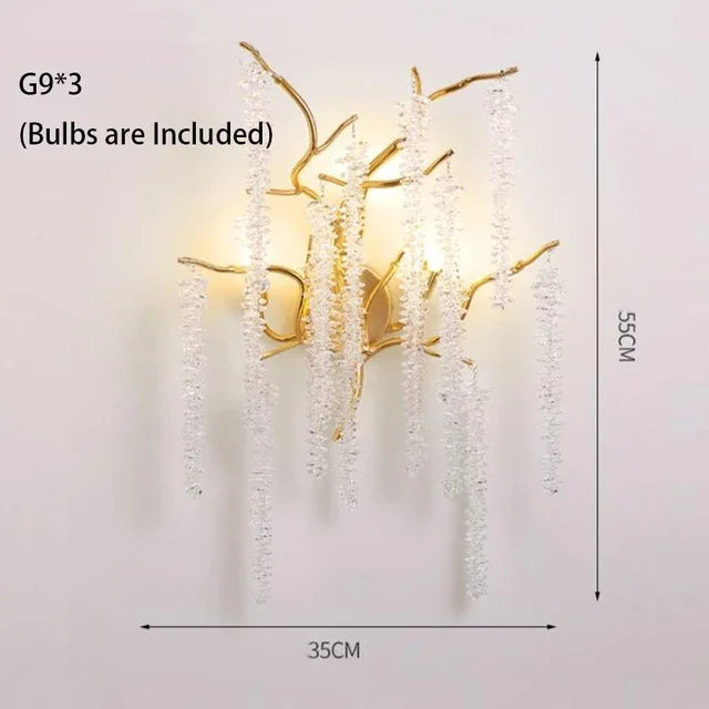 Gold Glass LED Crystal Chandeliers for Luxe Dining Room Decor