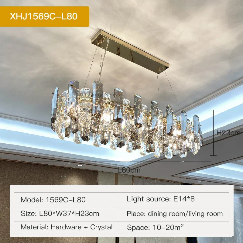 Crystal LED Chandelier for High-end Living Spaces