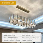 Crystal LED Chandelier for High-end Living Spaces