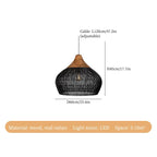 Rattan LED Ceiling Chandelier for Kitchen Island, Shop & Home Decor