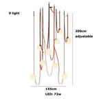 Glass Ball Pendant Lamp for Loft Living Dining Room, LED Lighting